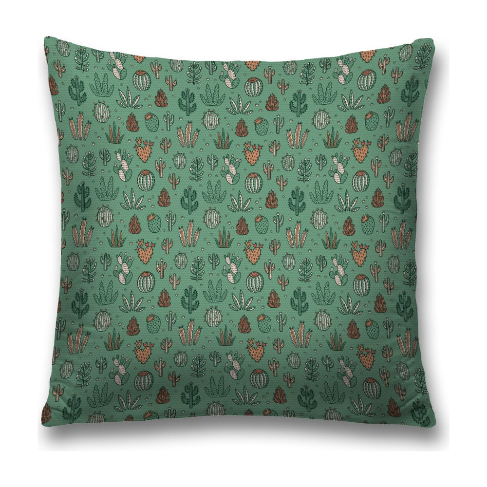 Изображение товара Декоративная наволочка на молнии JoyArty 45x45 см 'Мир кактусов' стильный чехол