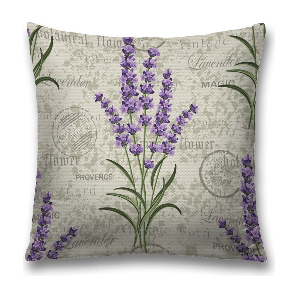 Изображение товара Декоративная наволочка на молнии JoyArty 45x45 см Цветочное послание