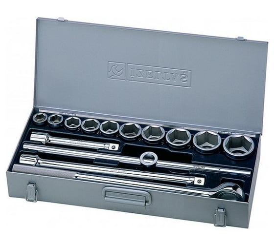 Изображение товара Набор торцевых головок 3/4" 6-гранных 22-50мм 14 предметов IZELTAS 1119006114