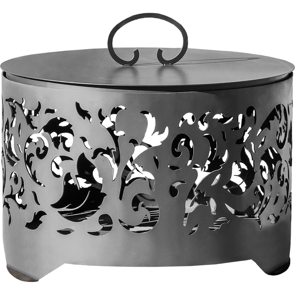 Изображение товара Костровая чаша FIRE-HOUSE 50 см узор с крышкой и пламегасителем