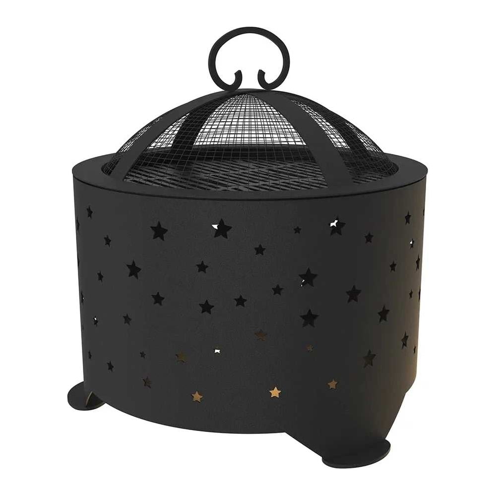 Изображение товара Комплект FIRE-HOUSE костровая чаша звезды диаметр 50 с решеткой крышкой и искрогасителем