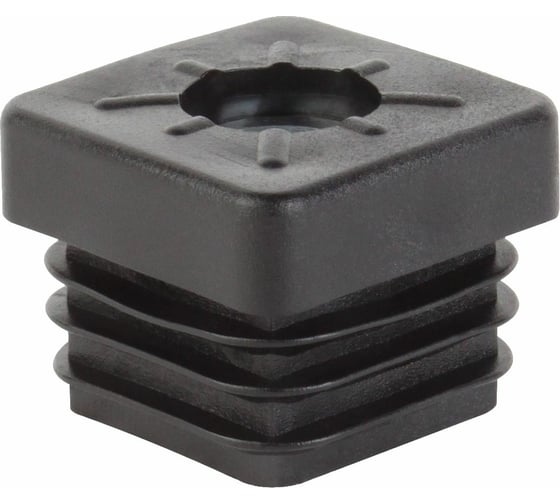 Изображение товара Заглушка ALBERTS 20х20мм с отверстиями М8 пластик черный 426736