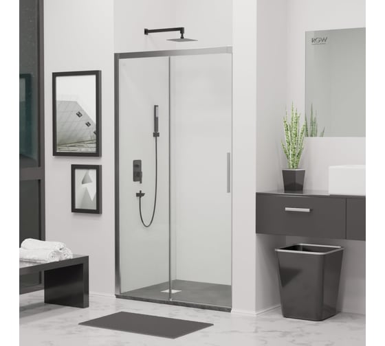 Изображение товара Душевая дверь RGW 100x195 LE-12 хром, прозрачное, 6 мм 34121210-11