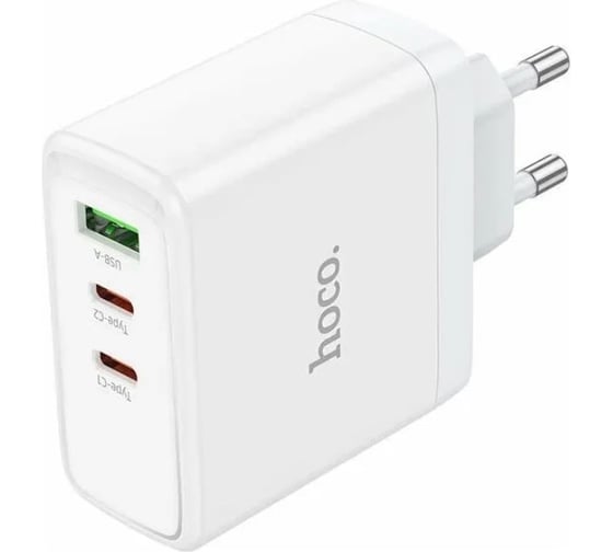 Изображение товара Сетевое зарядное устройство Hoco n30 glory 1xusb, 2xusb-c, 3а, pd65w, qc3.0, gan (белый) 0L-00057042