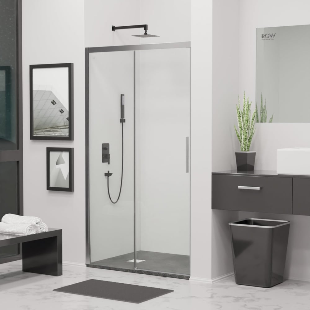 Изображение товара Душевая дверь RGW 120x195 LE-12 хром прозрачное с антикапля регуляция