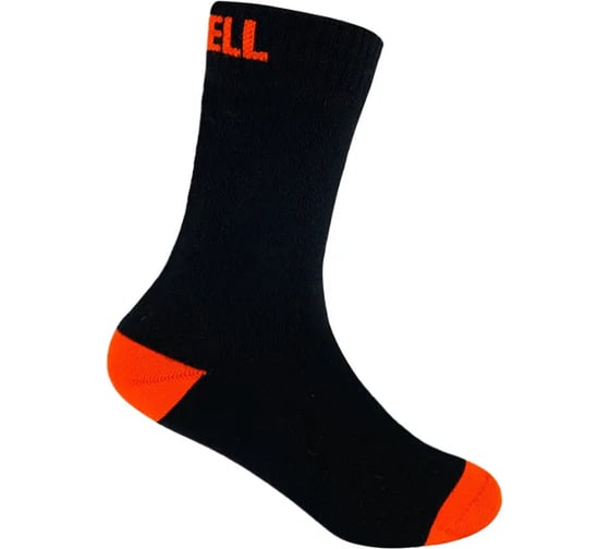 Изображение товара Водонепроницаемые детские носки DexShell Ultra Thin Children Socks, р. M/18-20 см, черный/оранжевый DS543BLKM