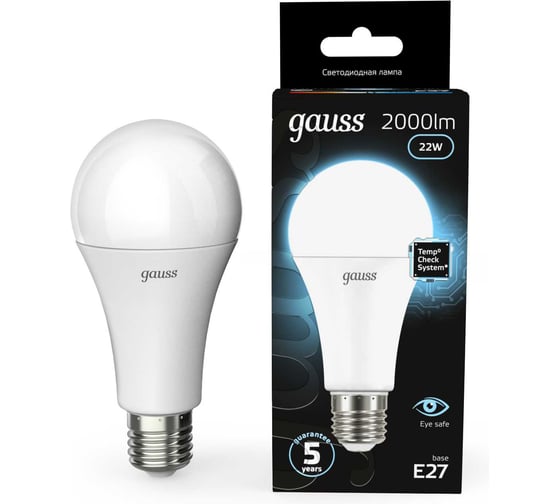 Изображение товара Лампа Gauss LED A70 22W E27 1640Лм 4100K SQ 102502222