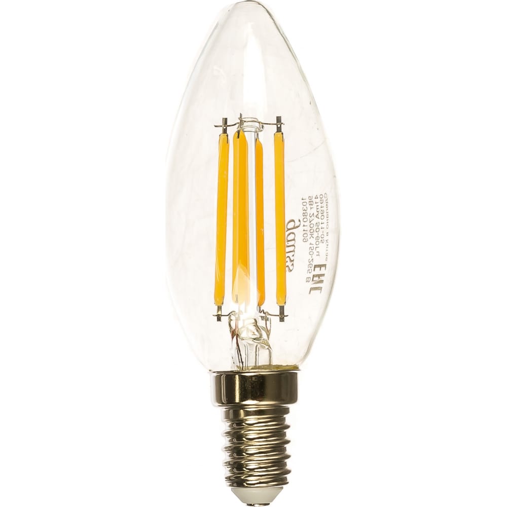 фото Лампа gauss led filament свеча e14 9w 680lm 2700к 103801109