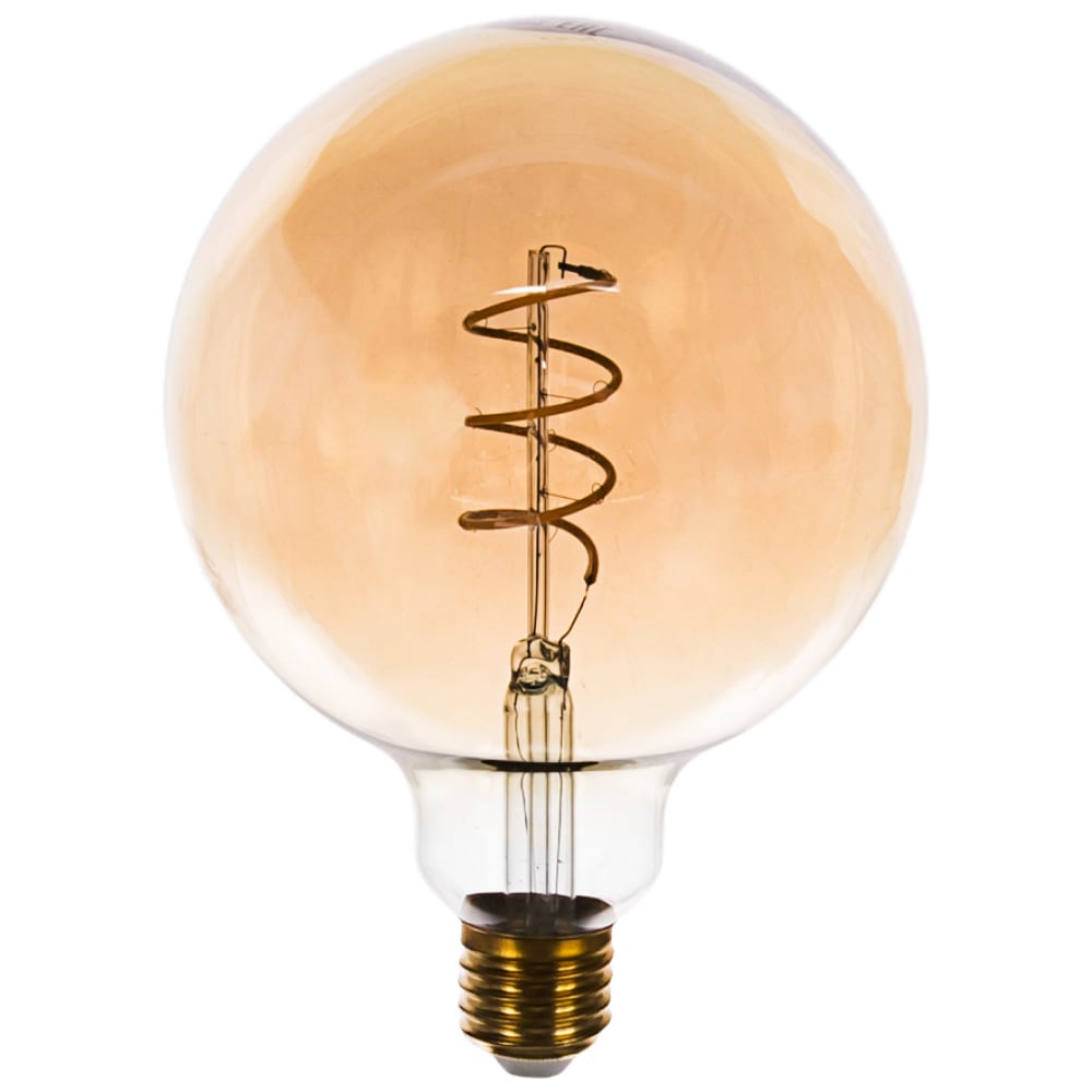 фото Лампа gauss led filament g120 flexible e27 6w golden 360lm 2400к 158802008