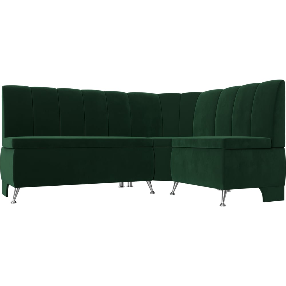 Изображение товара Кухонный угловой диван Лига диванов Кантри правый угол зеленый современный стиль