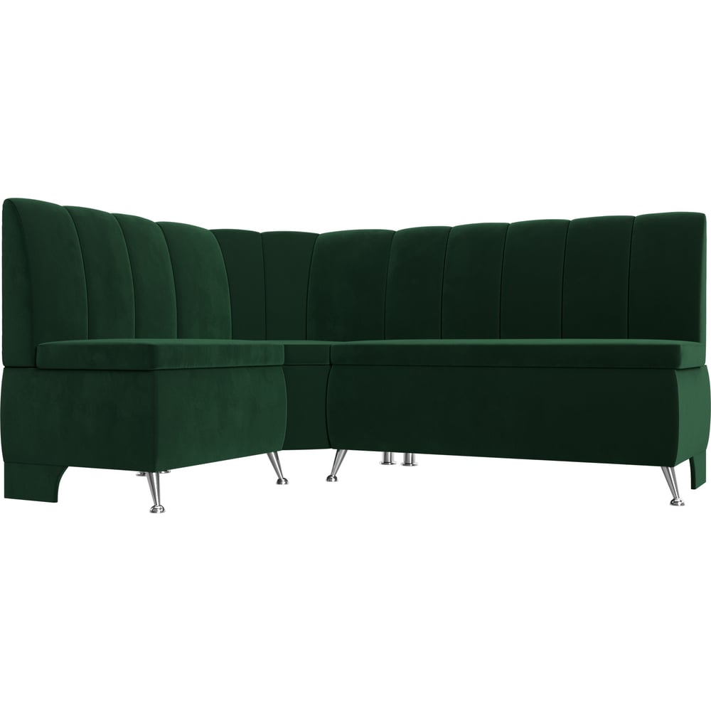 Изображение товара Кухонный угловой диван Лига диванов Кантри зеленый левый угол