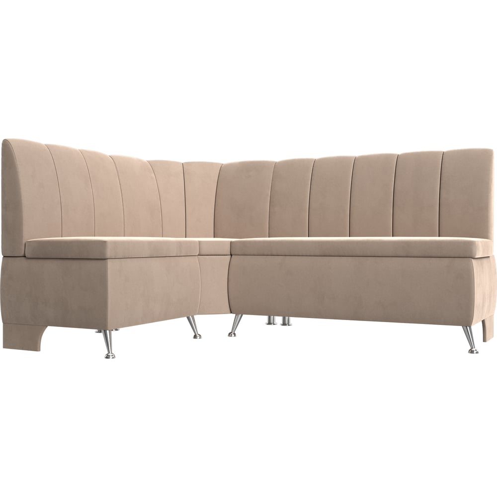 Изображение товара Кухонный угловой диван Лига диванов Кантри левый угол бежевый велюр