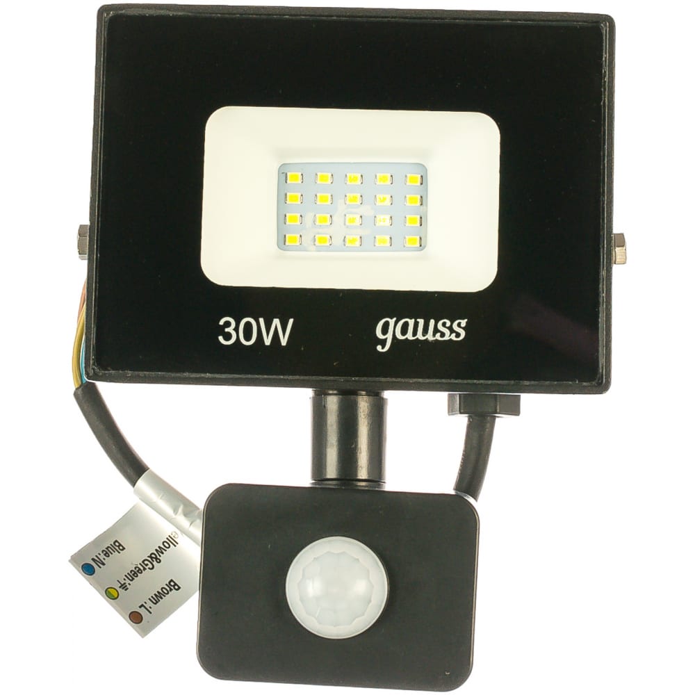 фото Светодиодный прожектор gauss elementary led 30w 2100lm ip65 6500к 628511330