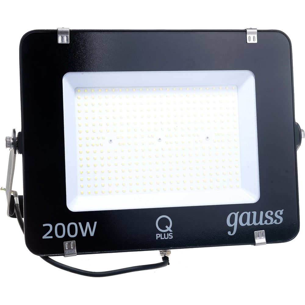 фото Прожектор gauss led qplus 200w 17500lm ip65 6500к черный 613100200