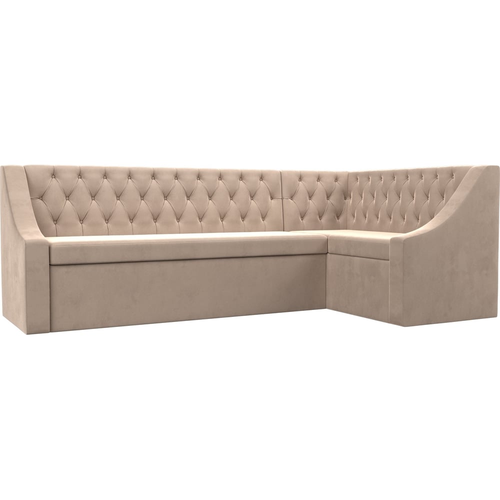 Изображение товара Кухонный угловой диван Лига диванов Мерлин правый угол, велюр, механизм дельфин