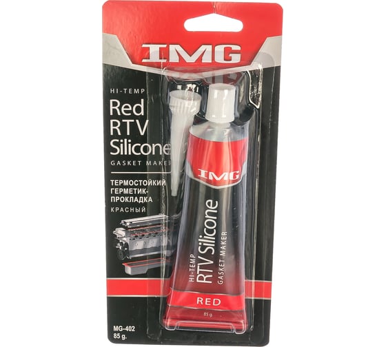 Изображение товара Герметик прокладок IMG термостойкий /красный/ 85г. MG-402 743598