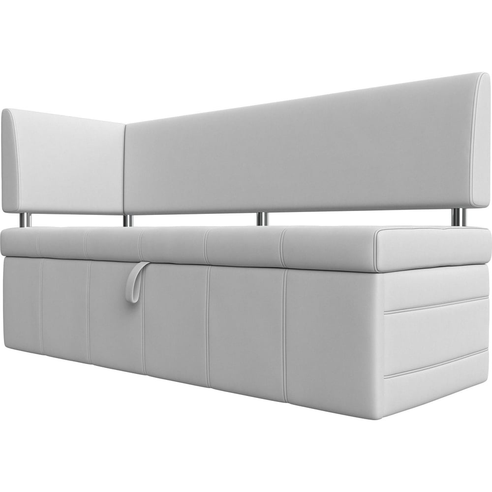 Изображение товара Кухонный прямой диван Лига диванов Стоун с углом левый 115950L - современный диван из экокожи с мех