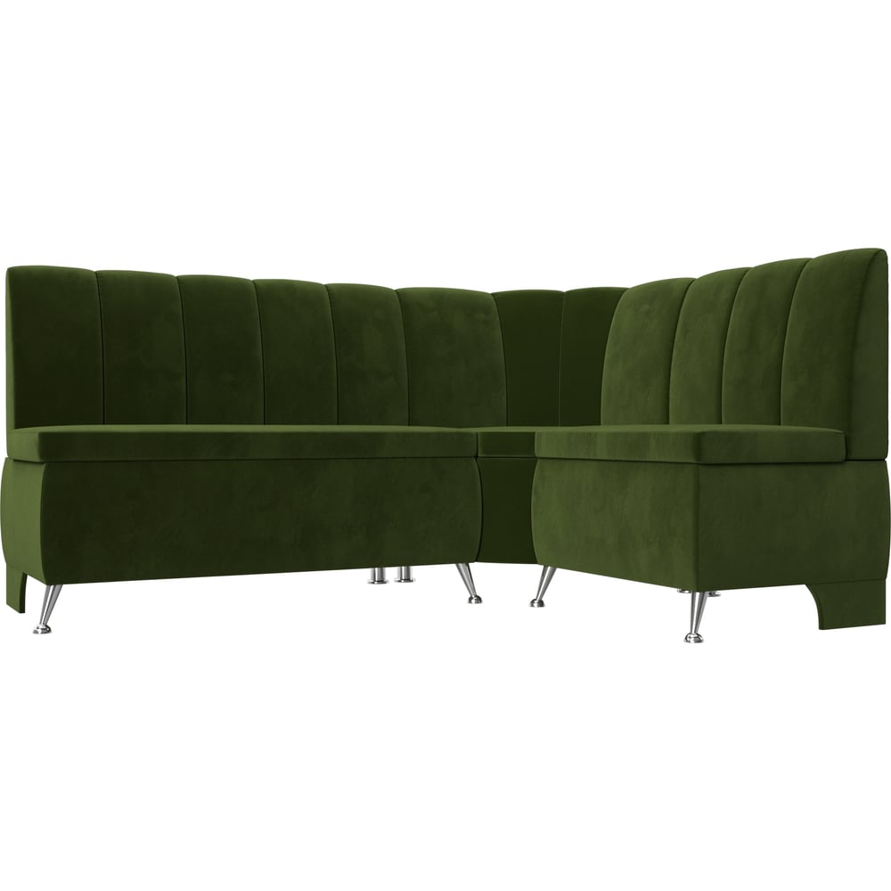 Изображение товара Кухонный угловой диван Лига диванов Кантри правый угол современный зеленый