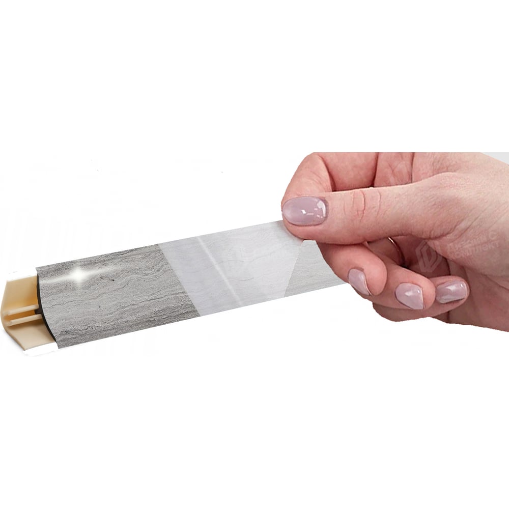 Изображение товара Плинтус KORNER LB 15 45 травертин серый глянец 3 метра