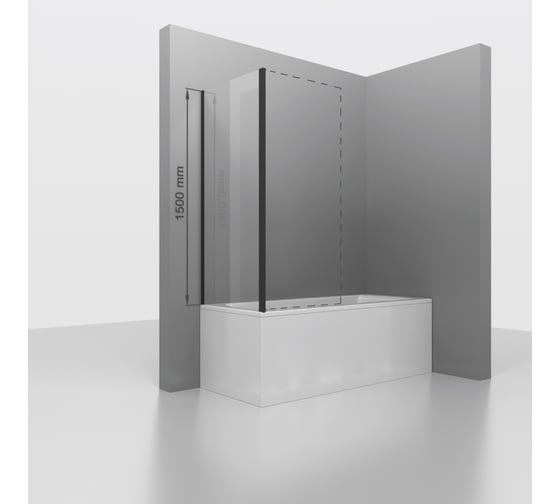 Изображение товара Боковая панель RGW 80x150 Z-050-4 B чёрный, прозрачное, 6 мм 352205408-14