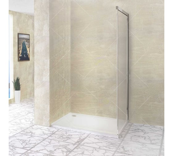 Изображение товара Боковая панель RGW 100x195 Z-22 хром, прозрачное, 6 мм для LE-12 34222210-11