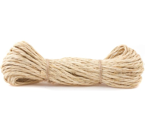 Изображение товара Сизалевая крученая веревка Стройбат 4 мм х 25 м 2745707