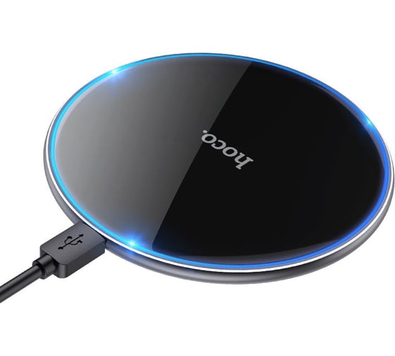 Изображение товара Беспроводное зарядное устройство Hoco cw6 pro easy 15w, 1м (черный) 0L-00058416