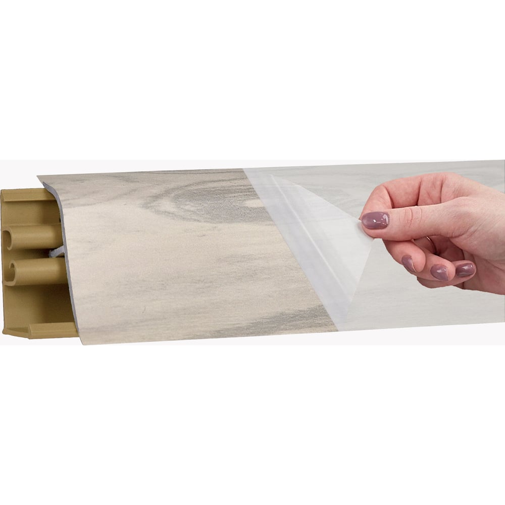 Изображение товара Плинтус KORNER LB 38 49 олива жемчужная 3 метра для интерьера