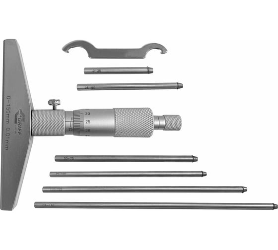 Изображение товара Микрометрический глубиномер ГМ 150 ГОСТ 7470-92 /пр-во Guilin Measuring/ GRIFF D102011