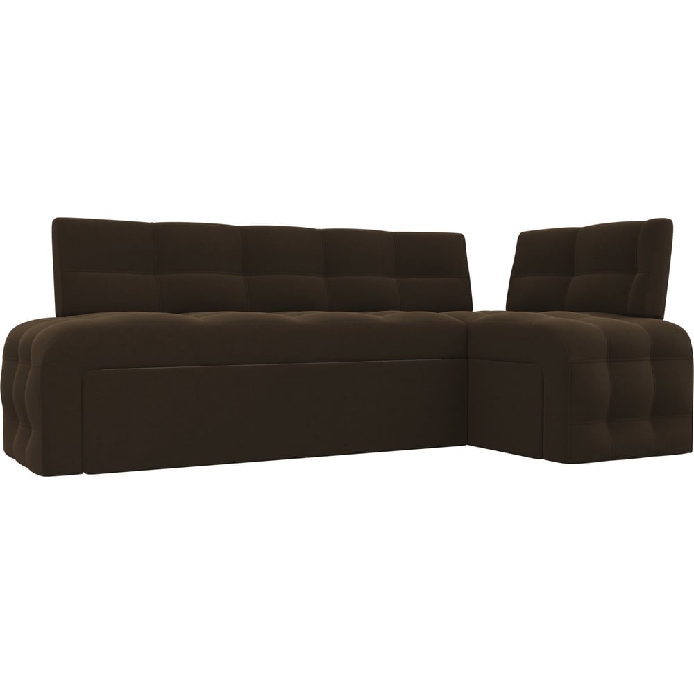 Изображение товара Угловой диван Люксор правый угол Лига диванов 28603 микровельвет современный стиль