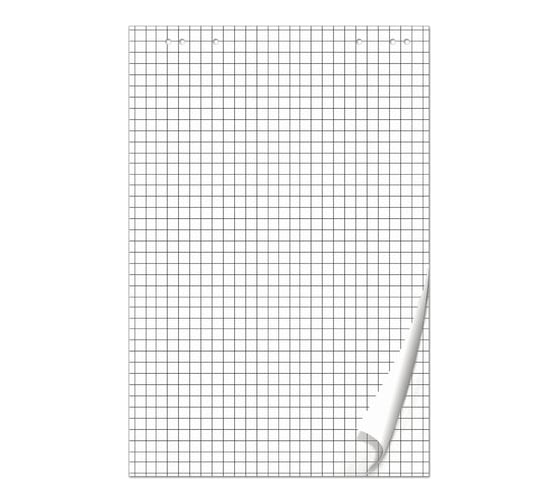 Изображение товара Блокнот для флипчарта, 50 листов, клетка, 67,5х98 см, 80 г/м2, BRAUBERG 128647