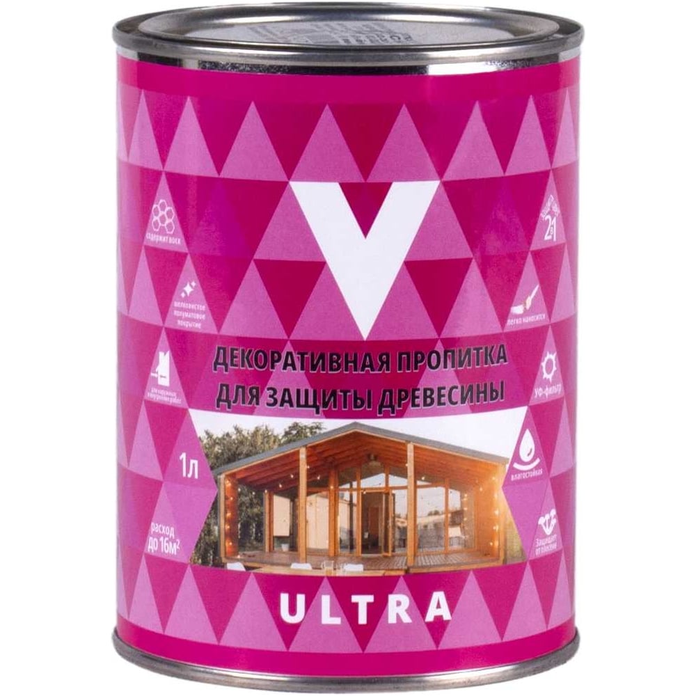 Изображение товара Декоративная пропитка V Ultra дуб 1 литр защитно-декоративное средство