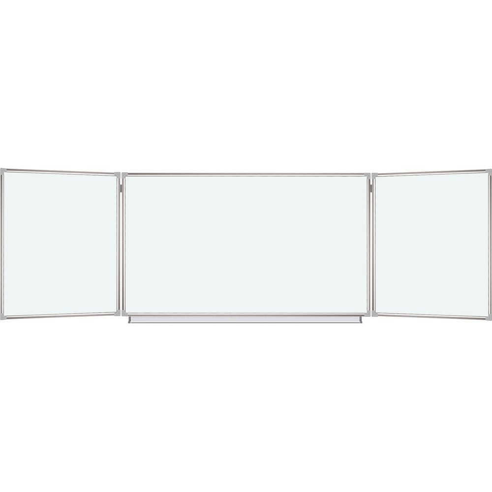 Изображение товара Магнитно-маркерная доска BRAUBERG 3 секции 100x150/300 см настенная двусторонняя