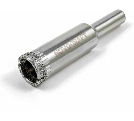 Изображение товара Коронка алмазная по стеклу и керамикe 14 мм, L 52/30 мм NOVOCRAFT KAC014052302