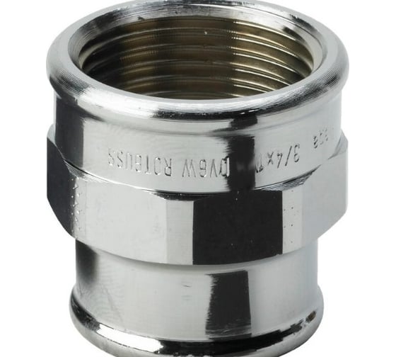 Изображение товара Муфта Viega ВВ, 1, 3/4, бронза RX, переходная, хромированная 447847