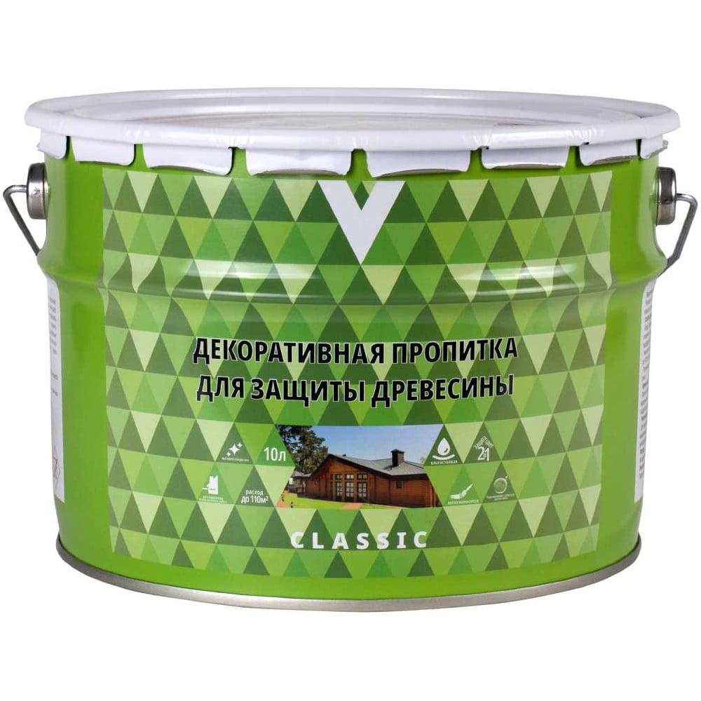Изображение товара Декоративная пропитка V Classic белая, 10 л 262210