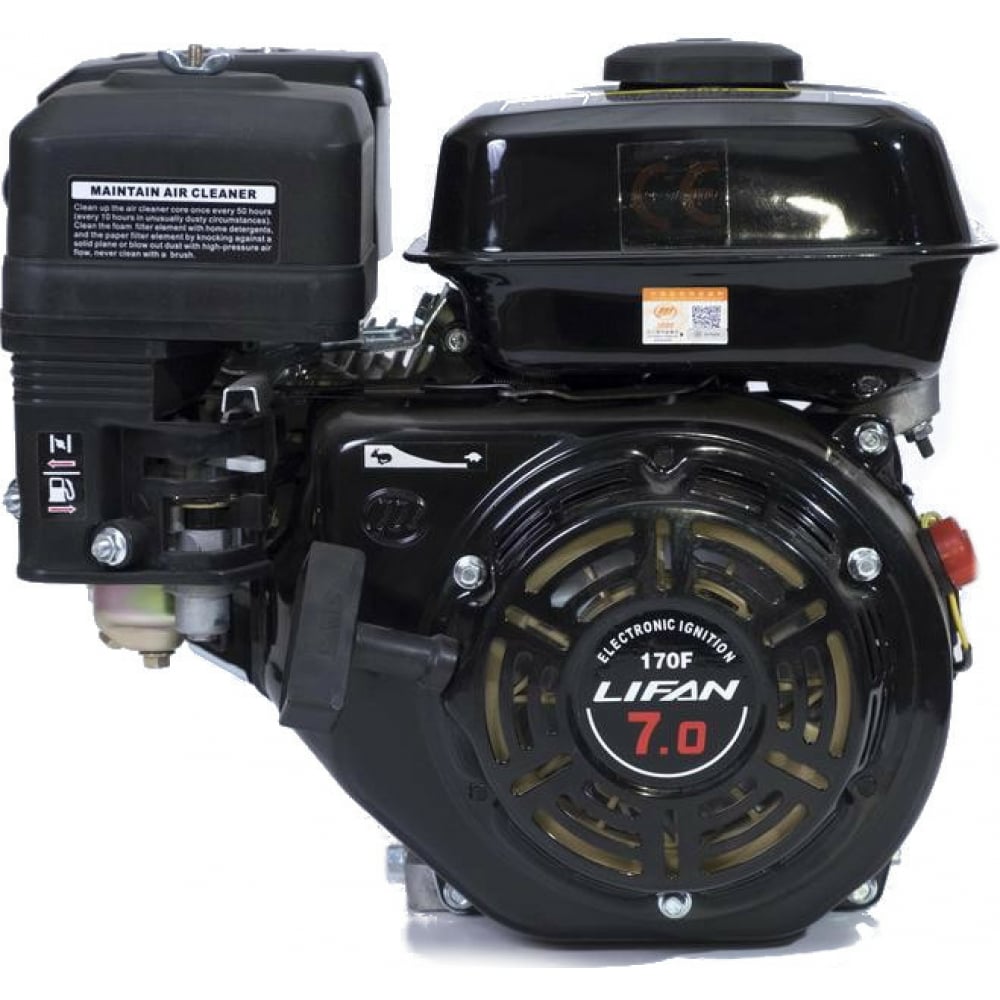 Двигатель LIFAN двигатель парма 170f 4 такт бенз 7 л с вых вал s type d 20 мм