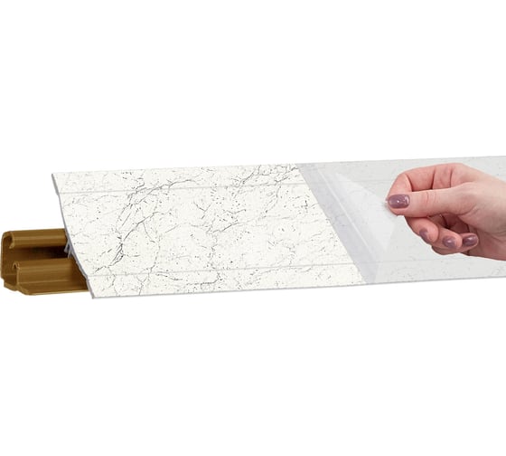 Изображение товара Плинтус KORNER LB 231 14 мрамор марквина белый 3.0 м 14 231-14