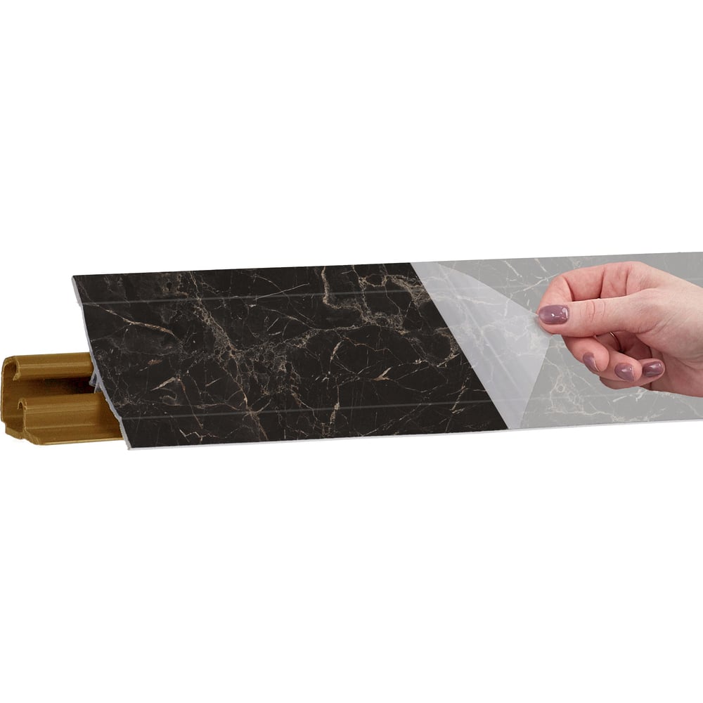 Изображение товара Плинтус KORNER LB 231 20 мрамор марквина черный 3 м