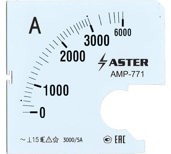 Изображение товара Шкала к амперметру ASTER amp-771 3000/5 а SC771-3000