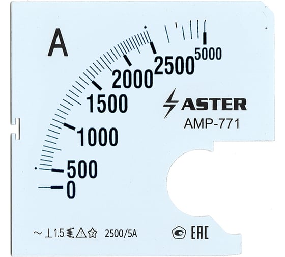 Изображение товара Шкала к амперметру ASTER amp-771 2500/5 а SC771-2500
