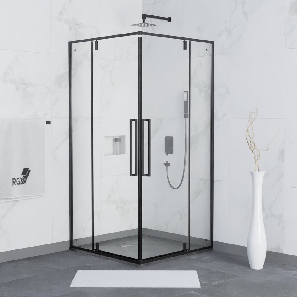 Изображение товара Душевой уголок RGW 90x90x200 SV-33 B квадратный Чёрный стекло 6мм