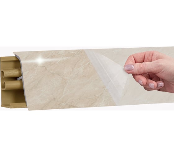 Изображение товара Плинтус KORNER LB 38 61 мрамор бежевый 3.0 м 61 38-61