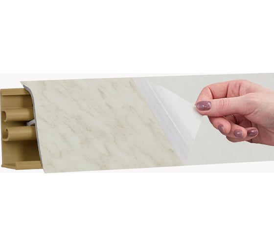 Изображение товара Плинтус KORNER LB 38 38 мрамор Карарра 3.0 м 38 38-38