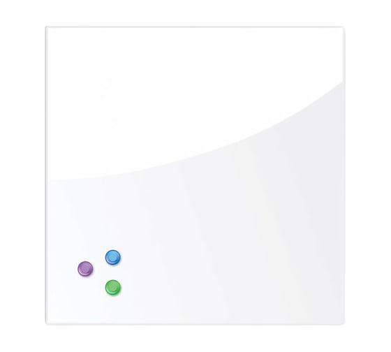 Изображение товара Магнитно-маркерная стеклянная доска, белая, 45х45 см, 3 магнита, BRAUBERG 236735