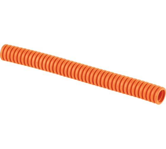 Изображение товара Гофрированная труба Рувинил 20 мм полипропилен оранжевая с зондом легкая 100 м 42001