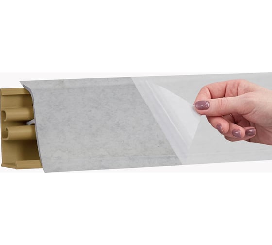 Изображение товара Плинтус KORNER LB 38 36 бриллиант белый 3.0 м 36 38-36