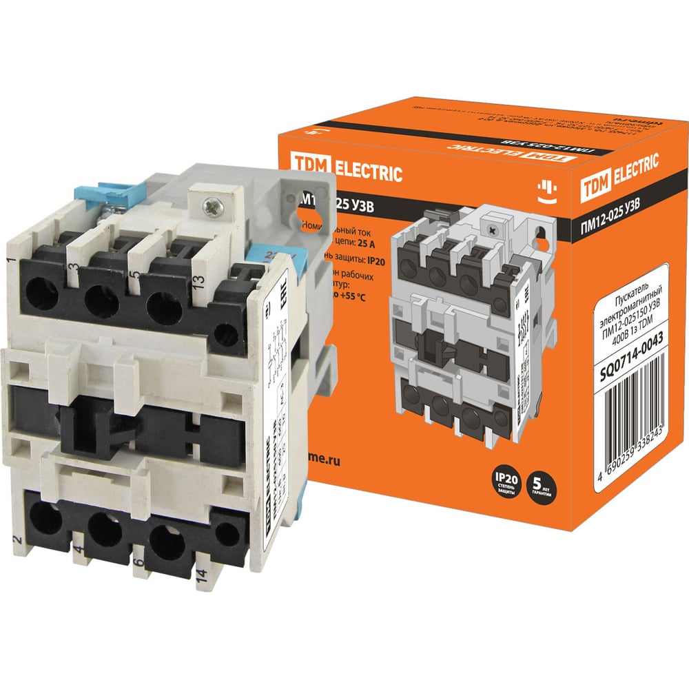Изображение товара Электромагнитный пускатель TDM ELECTRIC ПМ12-025150 У3В 400В