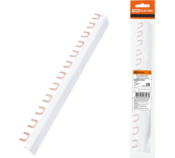 Изображение товара Соединительная шина TDM ELECTRIC 3П 63А FORK (вилка) 12FORK инд. упаковка SQ0802-0104