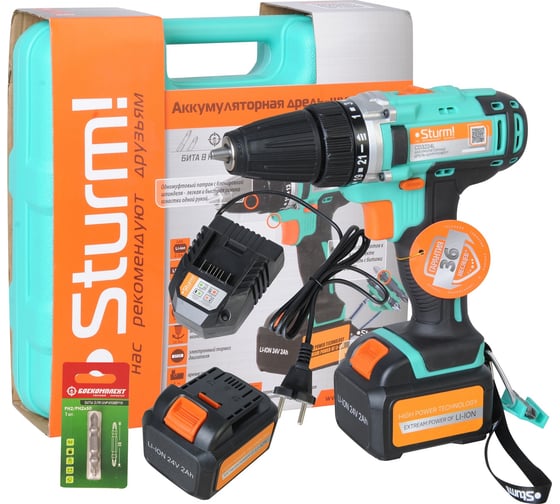 Изображение товара Аккумуляторная дрель-шуруповерт Sturm CD3224L